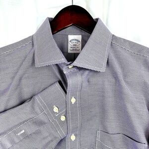 Brooks Brothers 1818 Regent‎ Fit Shirt Mens 17.5 4/5 Purple Micro Houndstooth